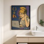 Athena tablosu banyo ortamında