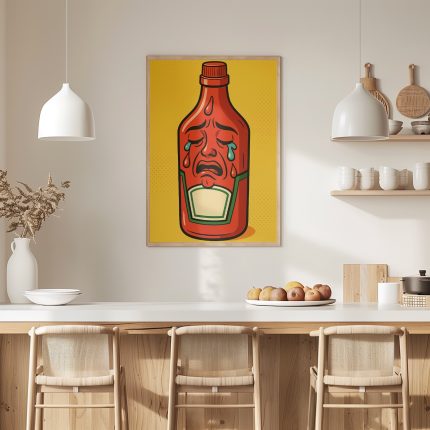 mutfakta ketçap temalı tablo