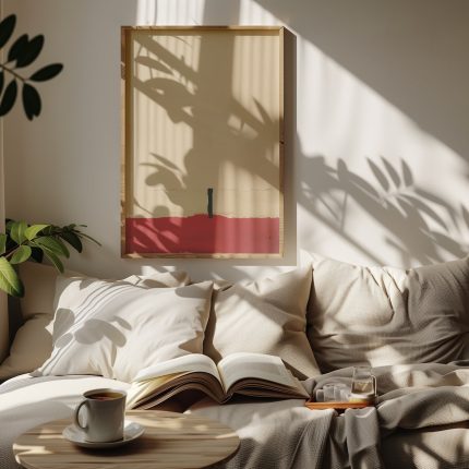 minimalist soyut tablo yatak odası duvarı