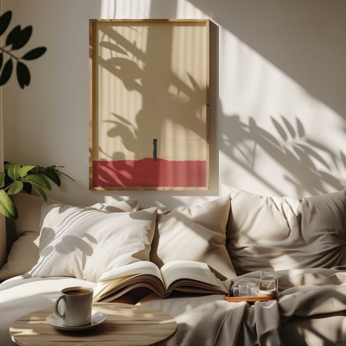 minimalist soyut tablo yatak odası duvarı