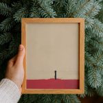 minimalist soyut tablo ahşap çerçeve elde