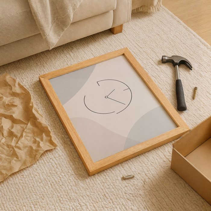 Minimalist tabloya yukarıdan bakış