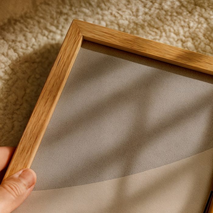 Halı üzerinde minimal tablo