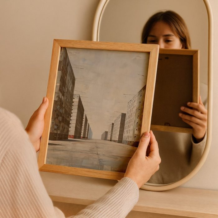 minimalist perspektif tablosu – elde tutulan tablo