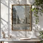 minimalist perspektif tablosu – çalışma odası