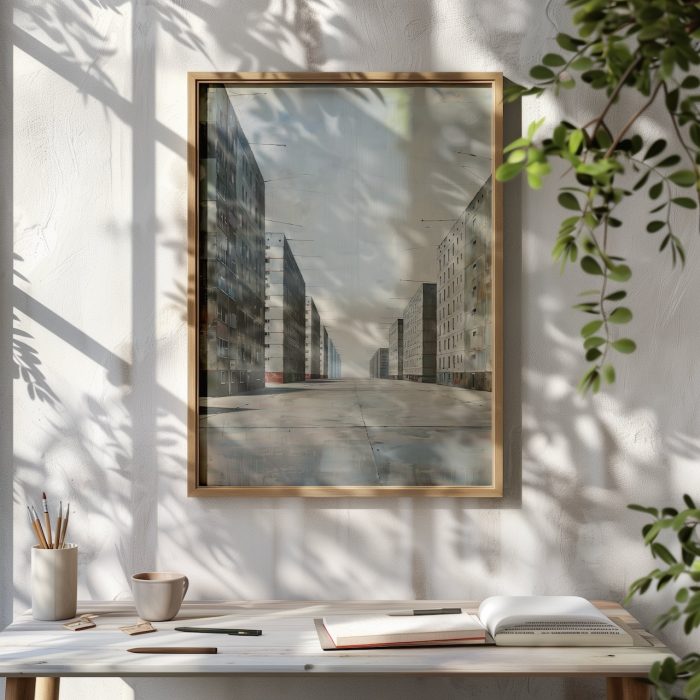 minimalist perspektif tablosu – çalışma odası