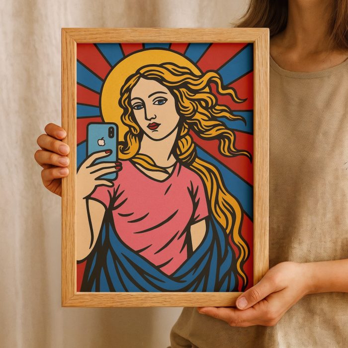 Elde tutulan ikon duvar posteri