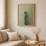 Olmayanın Bedeninde modern siluet duvar sanatı – salon duvarı