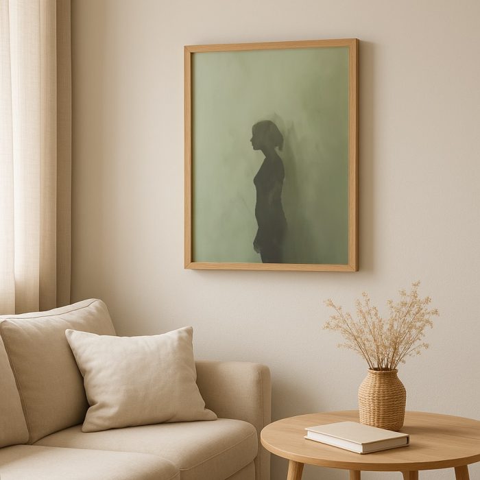 Olmayanın Bedeninde modern siluet duvar sanatı – salon duvarı