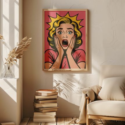 Pop art tablo oturma odasında