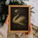 kuğu tablo elde tutulurken