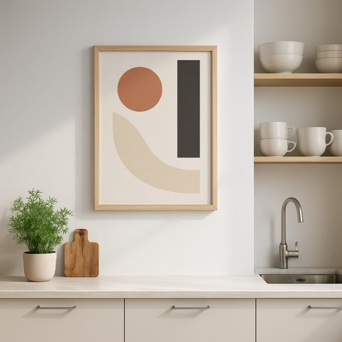 mutfakta modern geometrik tablo