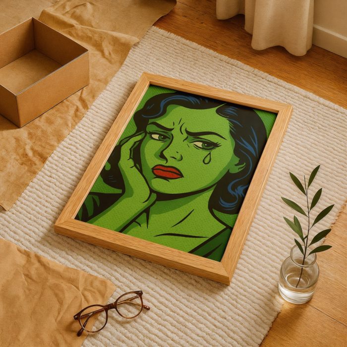pop art tablo kuşbakışı görünüm