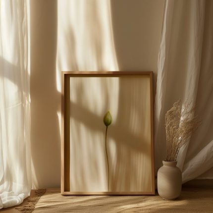 Minimalist doğa tablosu oda dekorunda
