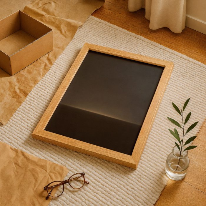 Minimal soyut tablo - yerleştirilmeye hazır halde