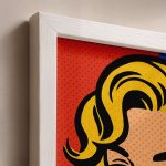 Pop art tarzda kadın figürü detayı